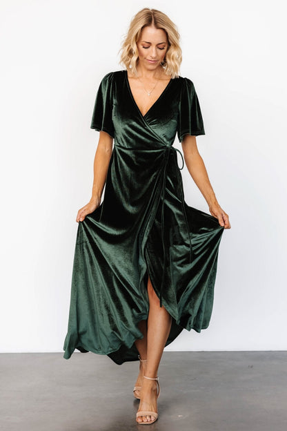 Baltic Born - Katelyn Velvet Maxi Wrap Dress