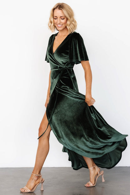 Baltic Born - Katelyn Velvet Maxi Wrap Dress