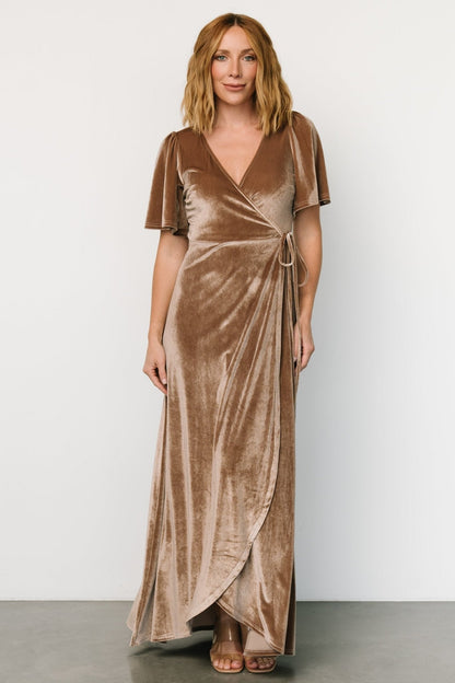 Baltic Born - Katelyn Velvet Maxi Wrap Dress