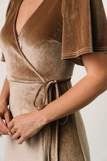 Baltic Born - Katelyn Velvet Maxi Wrap Dress