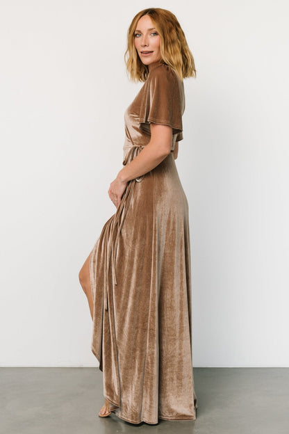Baltic Born - Katelyn Velvet Maxi Wrap Dress