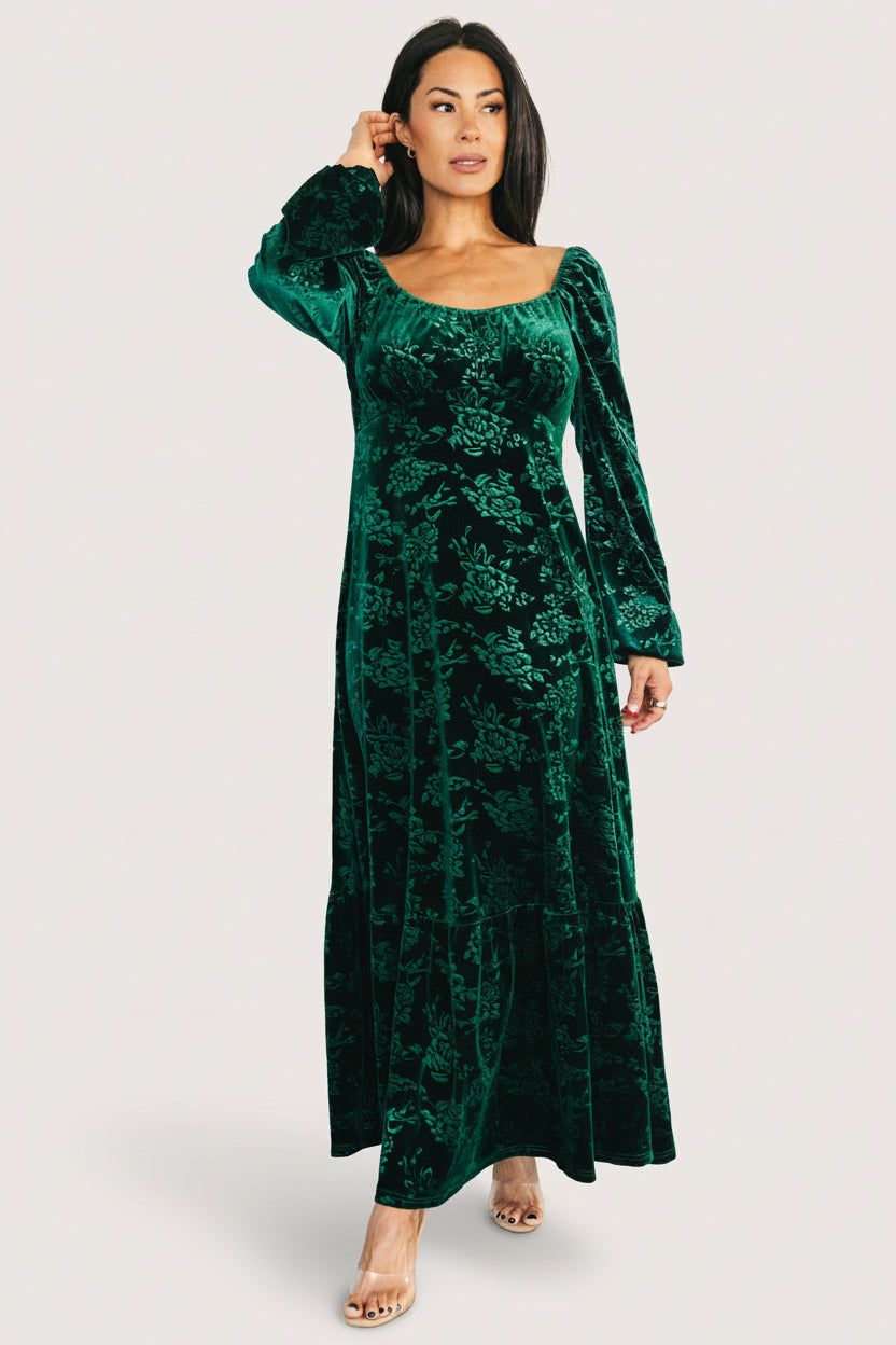 Baltic Born - Audra Velvet Embossed Maxi Dress