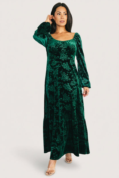 Baltic Born - Audra Velvet Embossed Maxi Dress