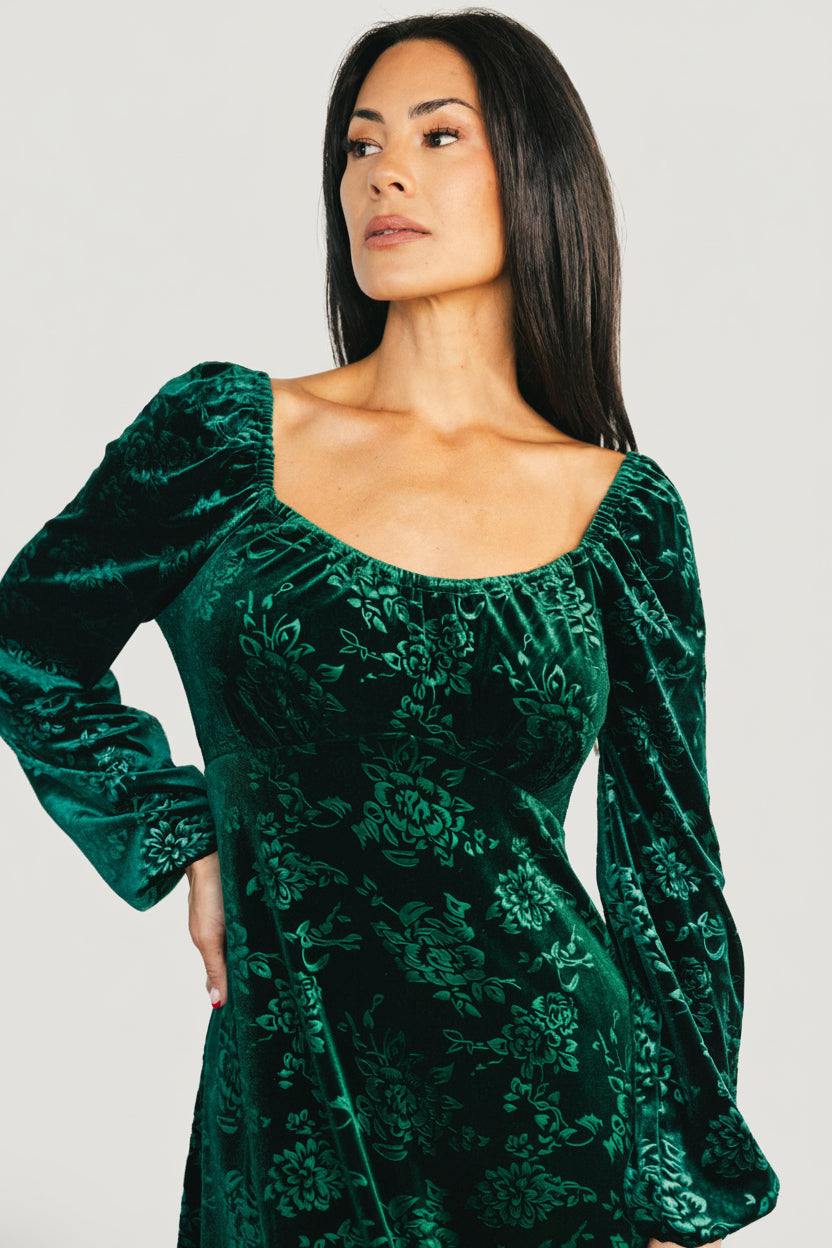 Baltic Born - Audra Velvet Embossed Maxi Dress