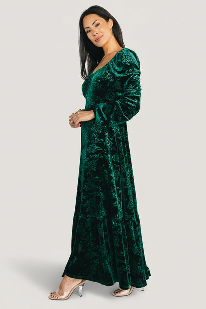 Baltic Born - Audra Velvet Embossed Maxi Dress