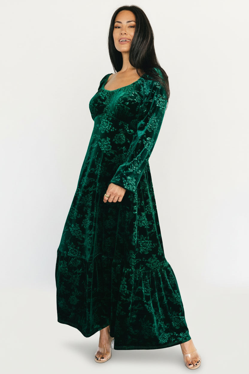 Baltic Born - Audra Velvet Embossed Maxi Dress