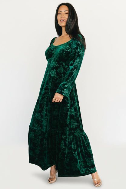 Baltic Born - Audra Velvet Embossed Maxi Dress