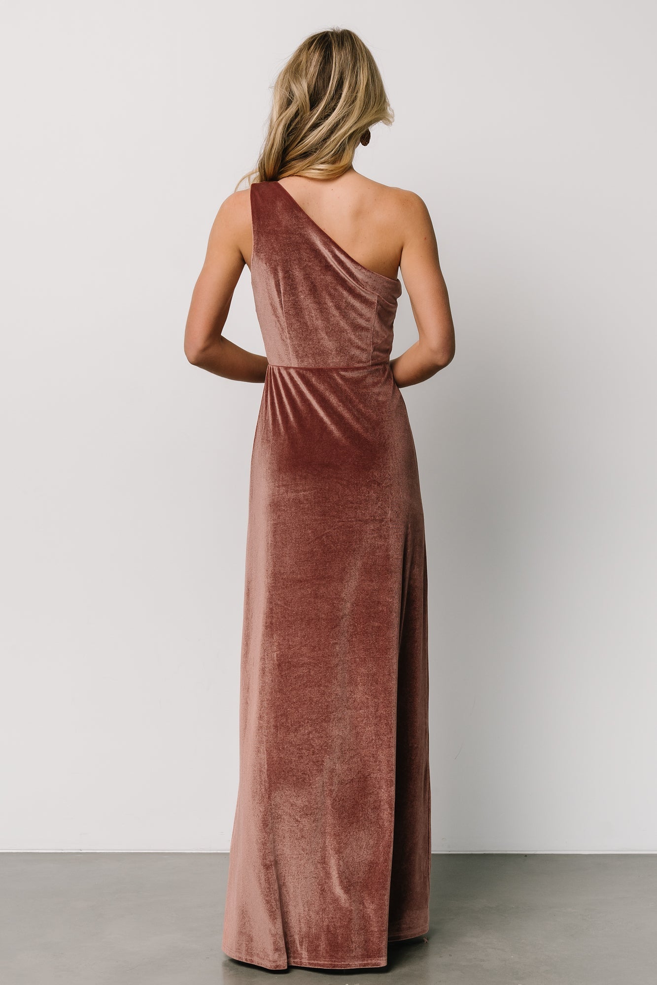 Baltic Born - Tatiana Velvet One Shoulder Maxi Dress