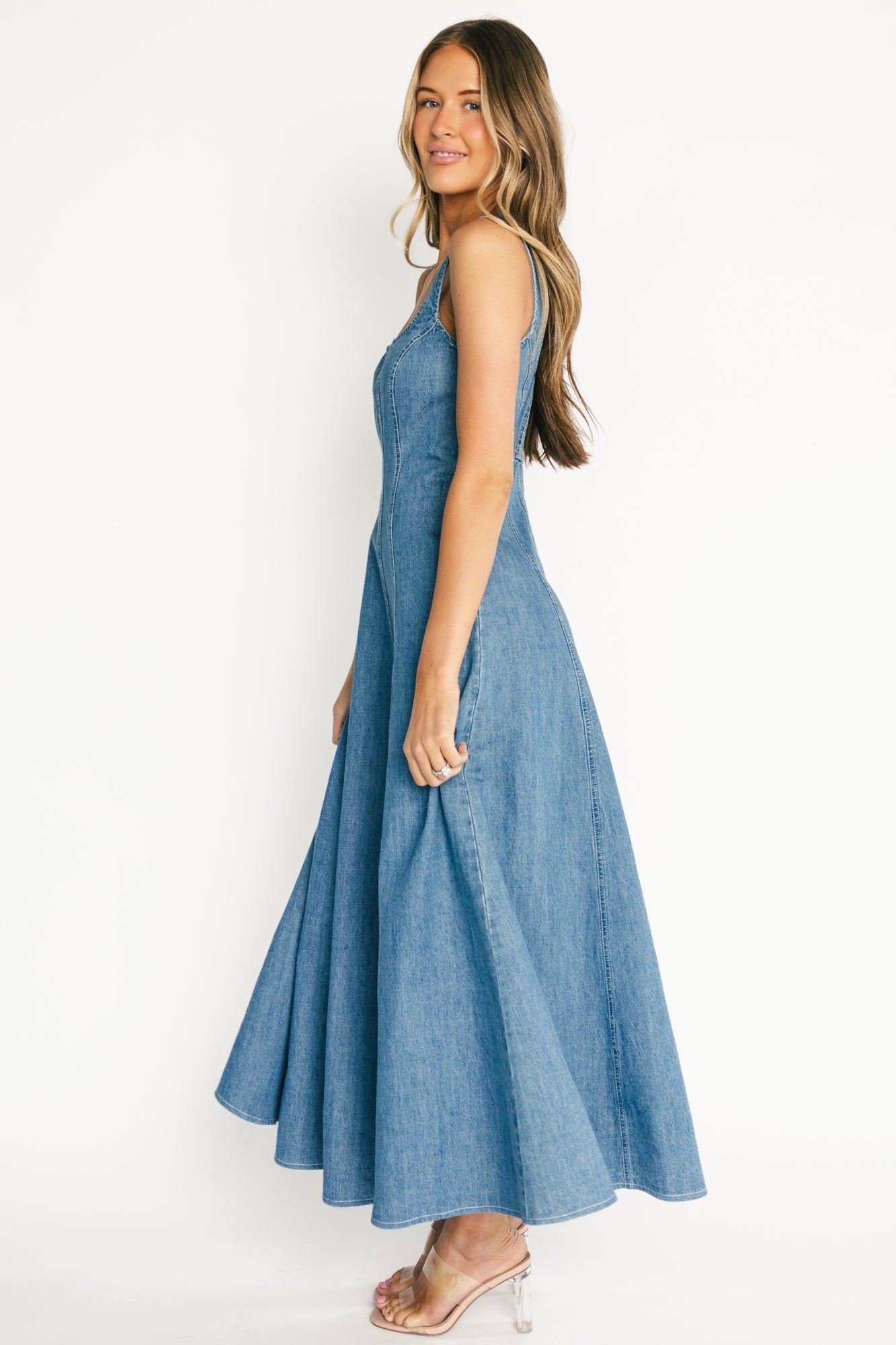 Baltic Born - Annie Denim Maxi Dress