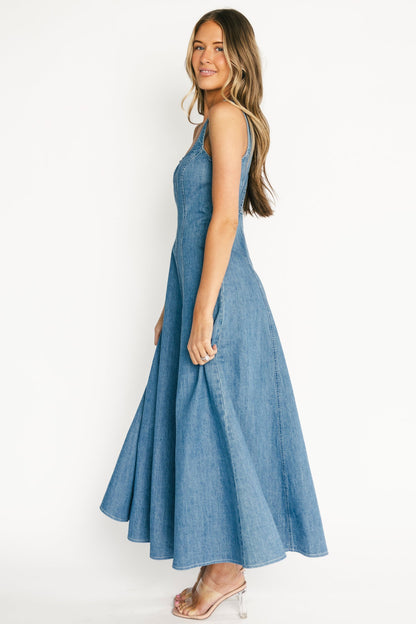 Baltic Born - Annie Denim Maxi Dress