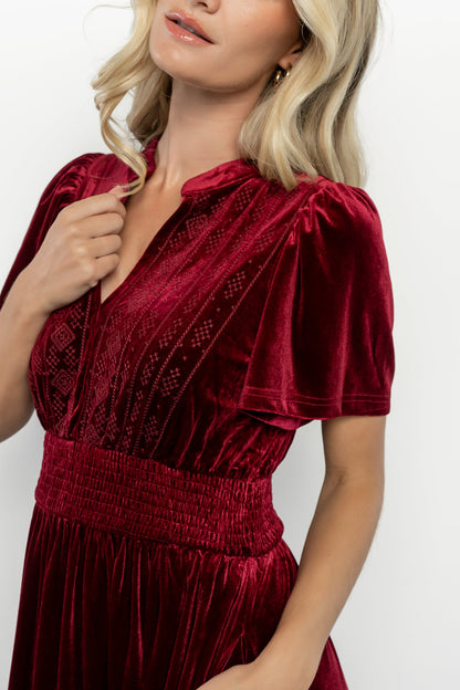 Baltic Born - Maida Embroidered Velvet Dress