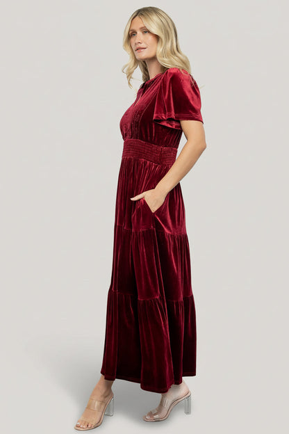 Baltic Born - Maida Embroidered Velvet Dress