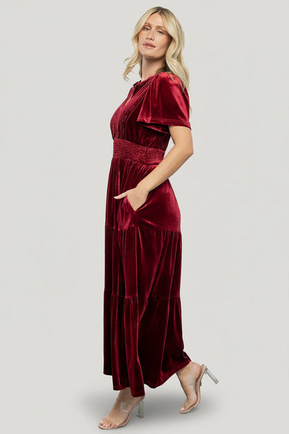 Baltic Born - Maida Embroidered Velvet Dress