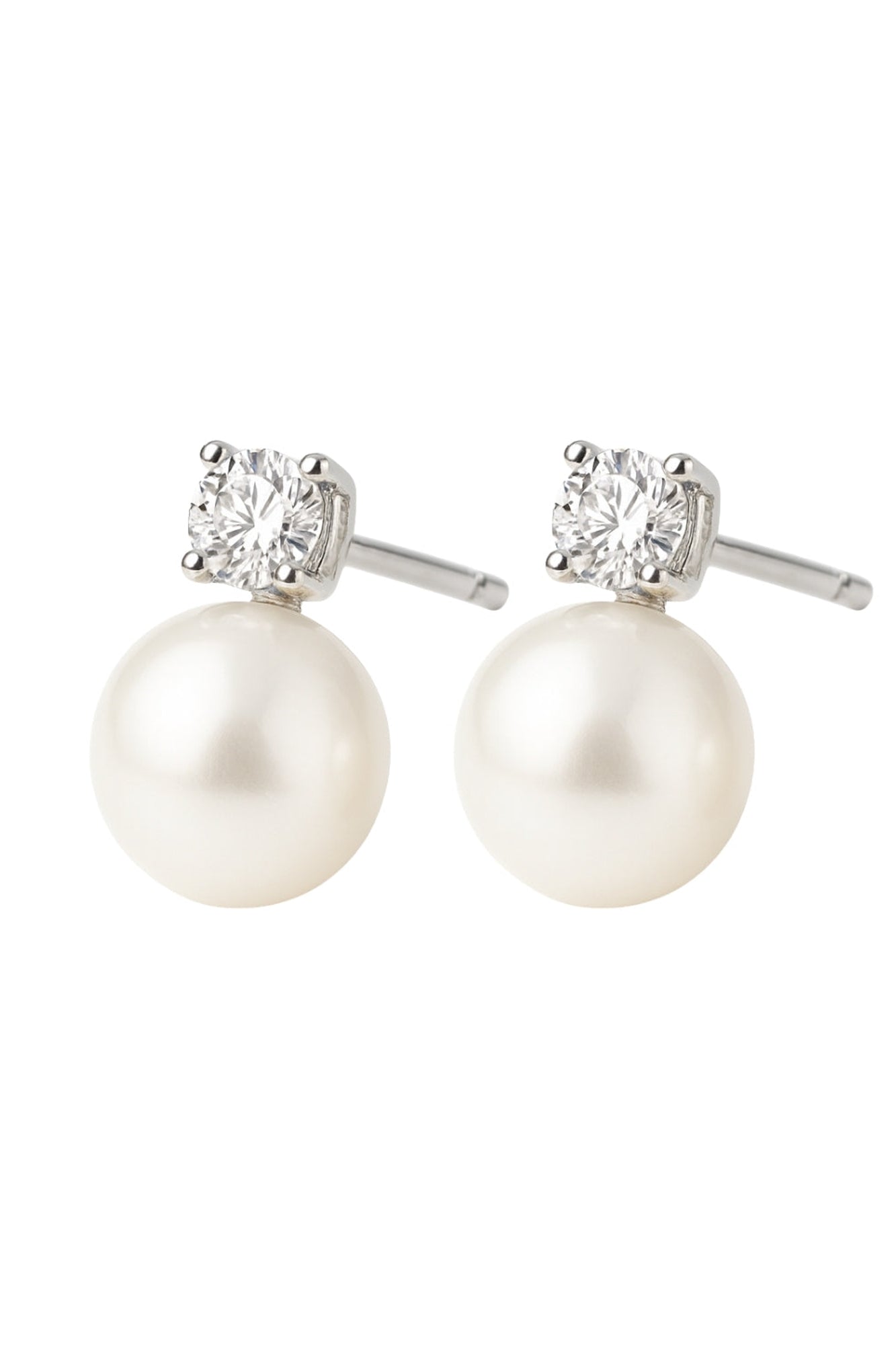 Baltic Born - The Molly Pearl Studs in Silver