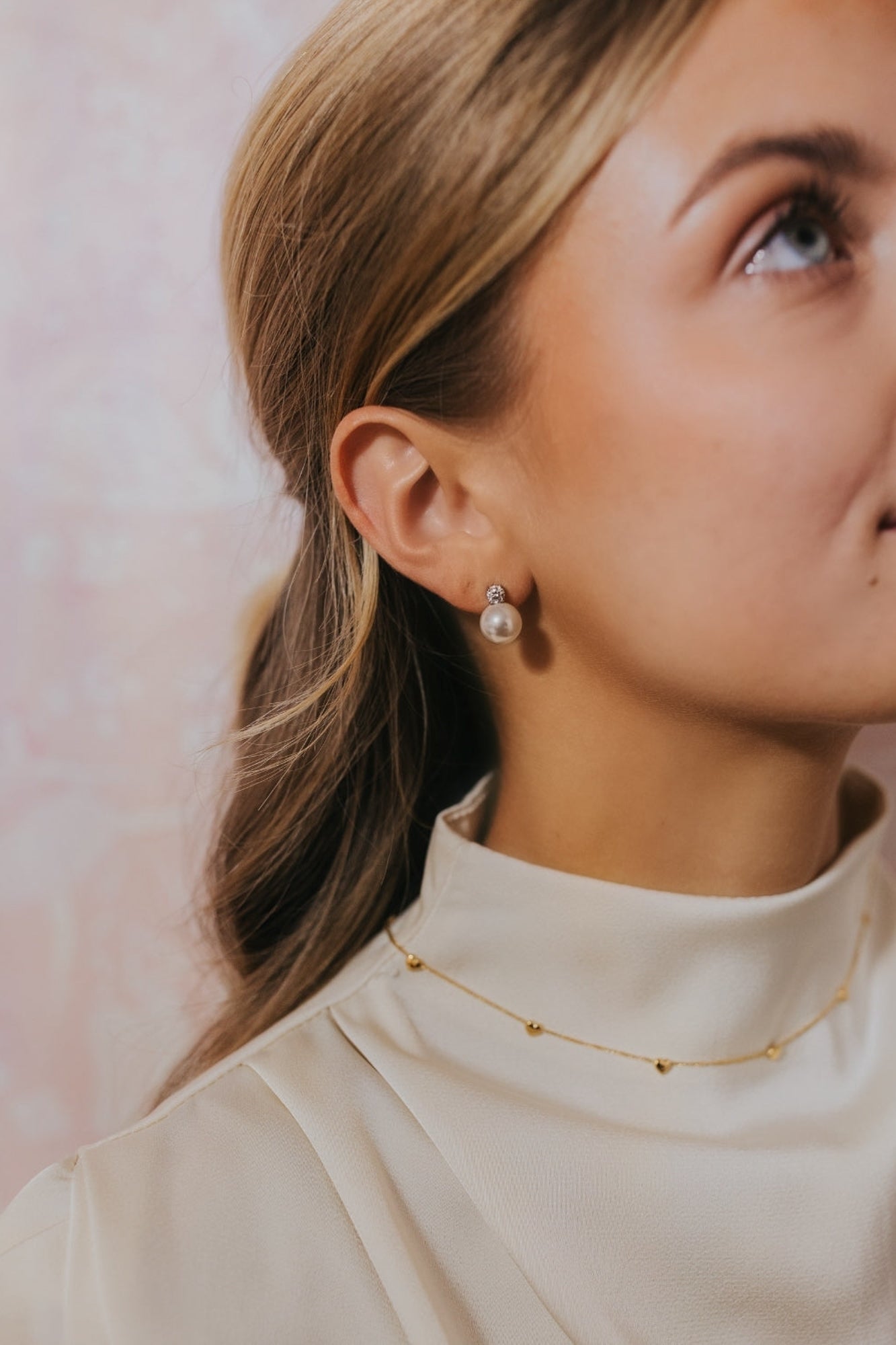 Baltic Born - The Molly Pearl Studs in Silver