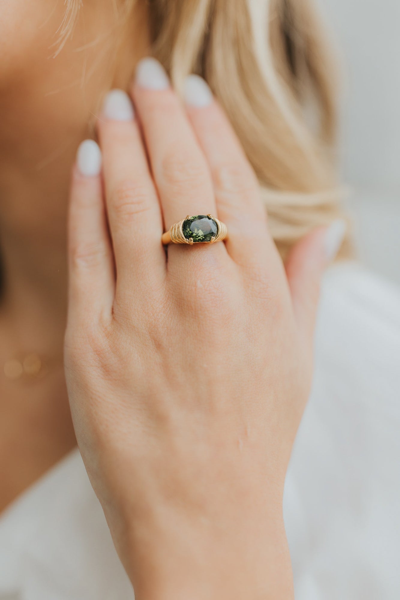 Baltic Born - The Maddie Ring in Emerald