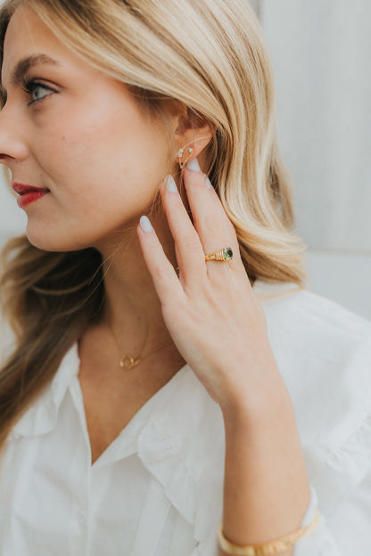 Baltic Born - The Maddie Ring in Emerald