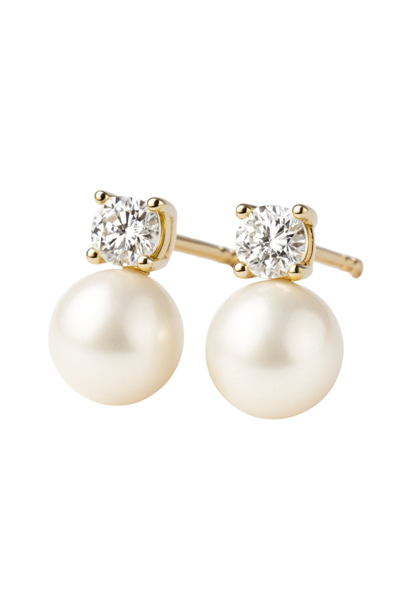 Baltic Born - The Molly Pearl Studs in Gold