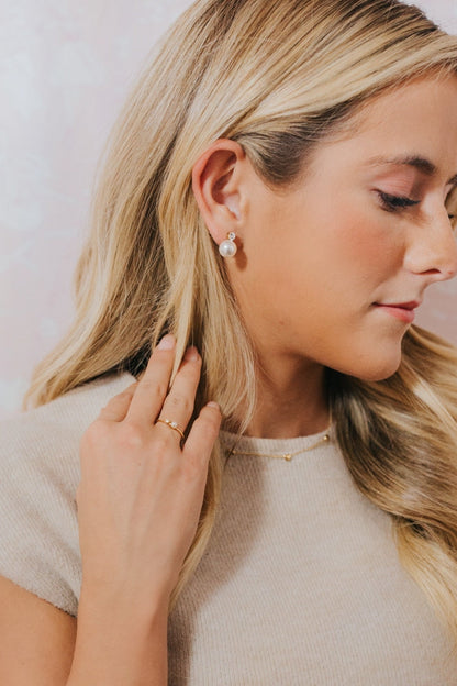 Baltic Born - The Molly Pearl Studs in Gold