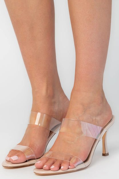 Baltic Born - Mona Clear Strap Kitten Heel