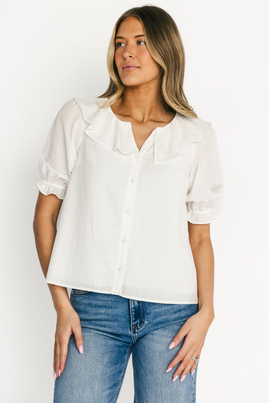 Baltic Born - Daisy Ruffle Button Up Top