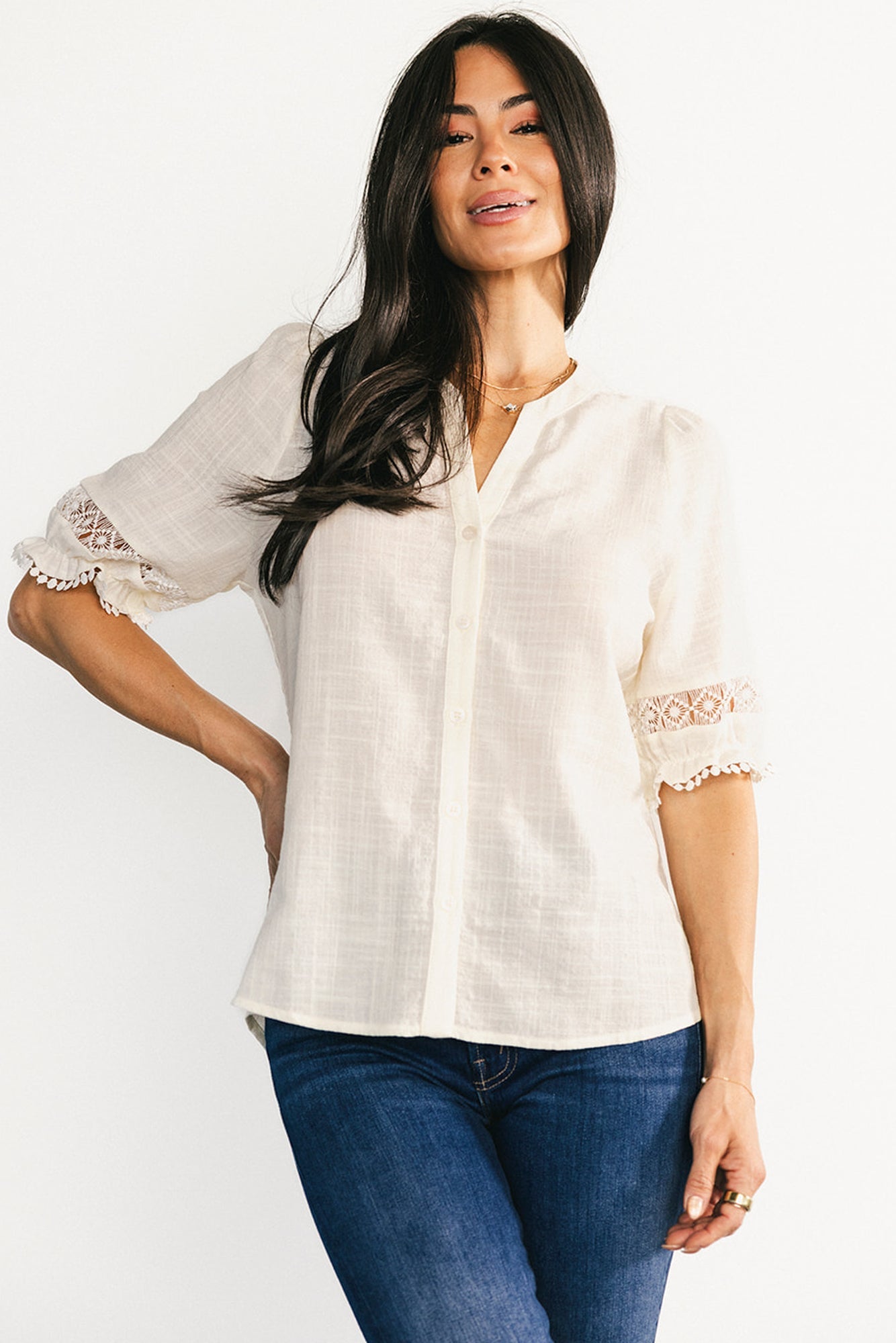 Baltic Born - Alba Button Up Top