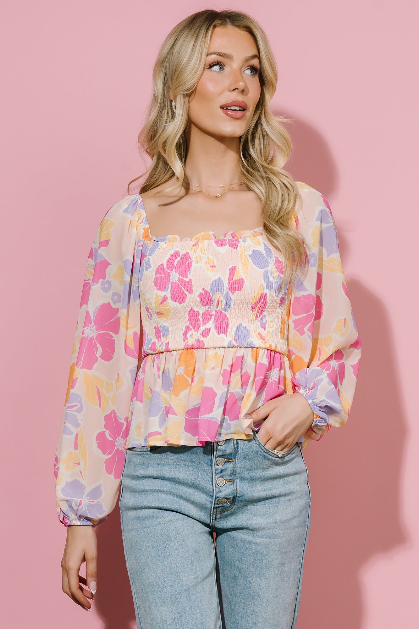 Baltic Born - Sally Smocked Top