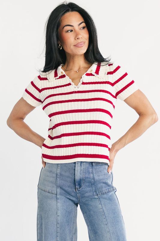 Baltic Born - Molly Striped Collar Top