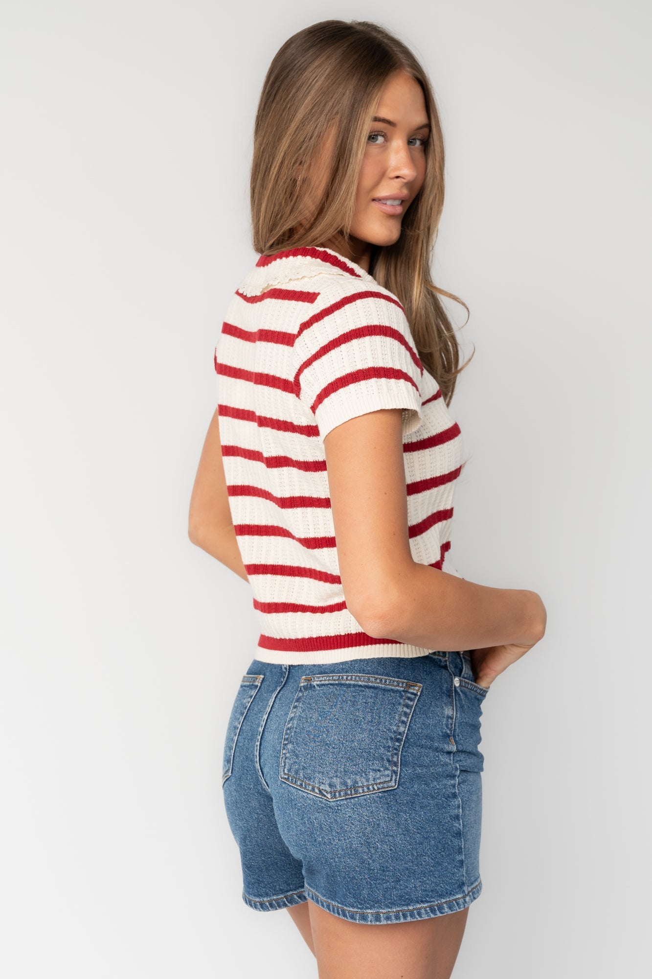 Baltic Born - Molly Striped Collar Top