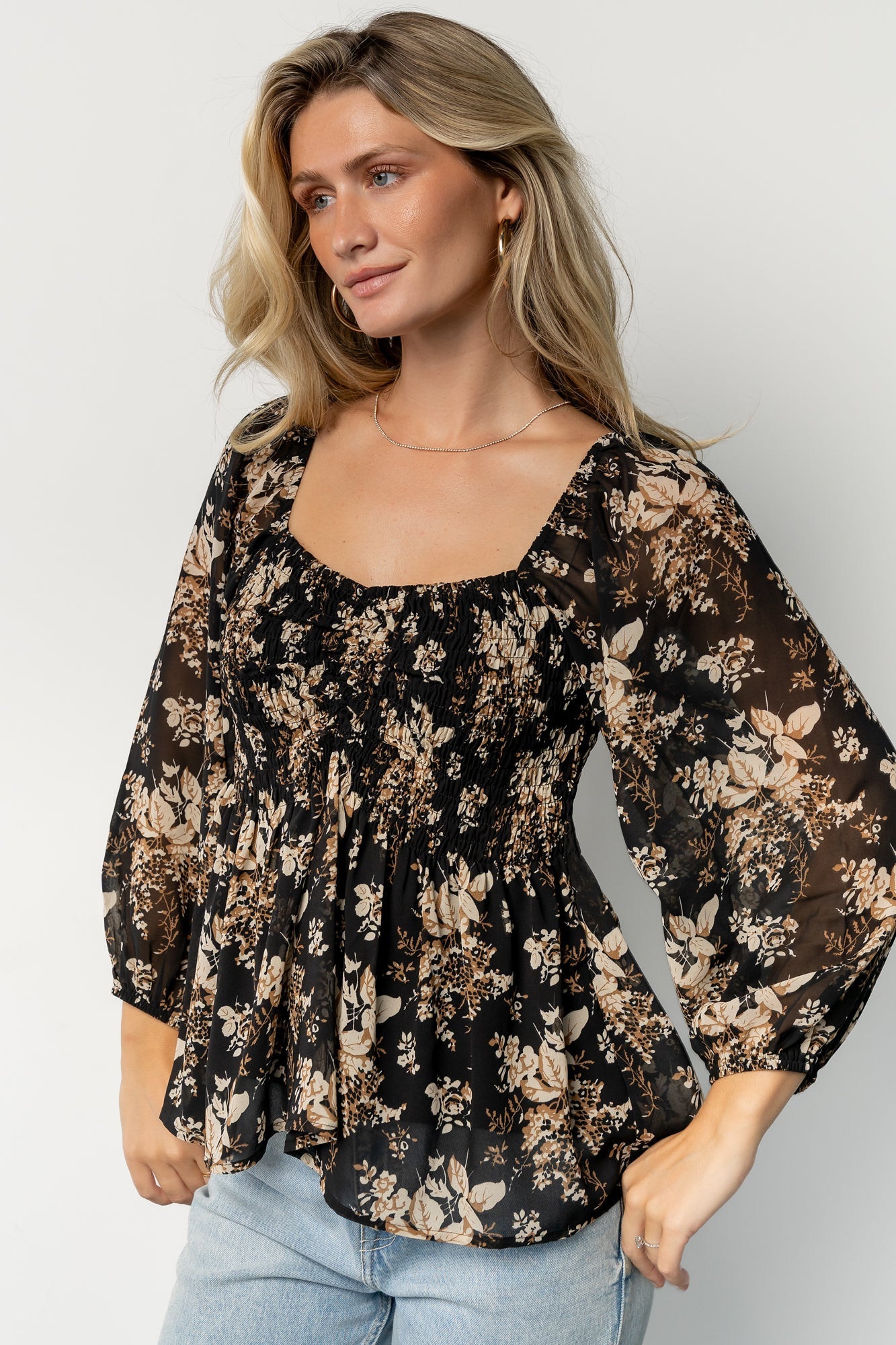 Baltic Born - Fenna Smocked Top