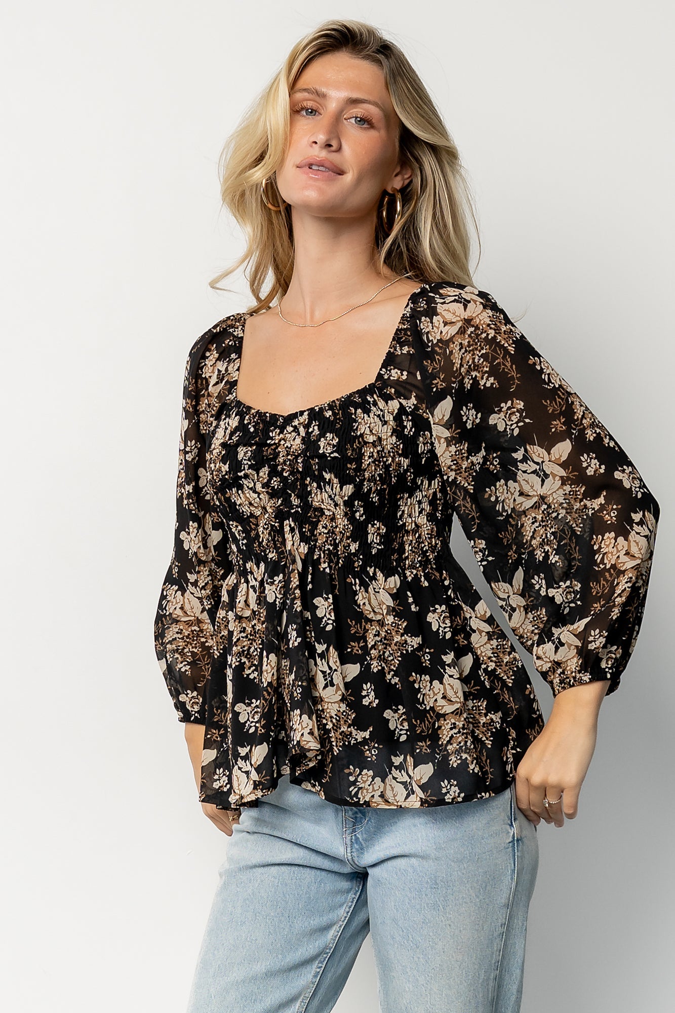 Baltic Born - Fenna Smocked Top