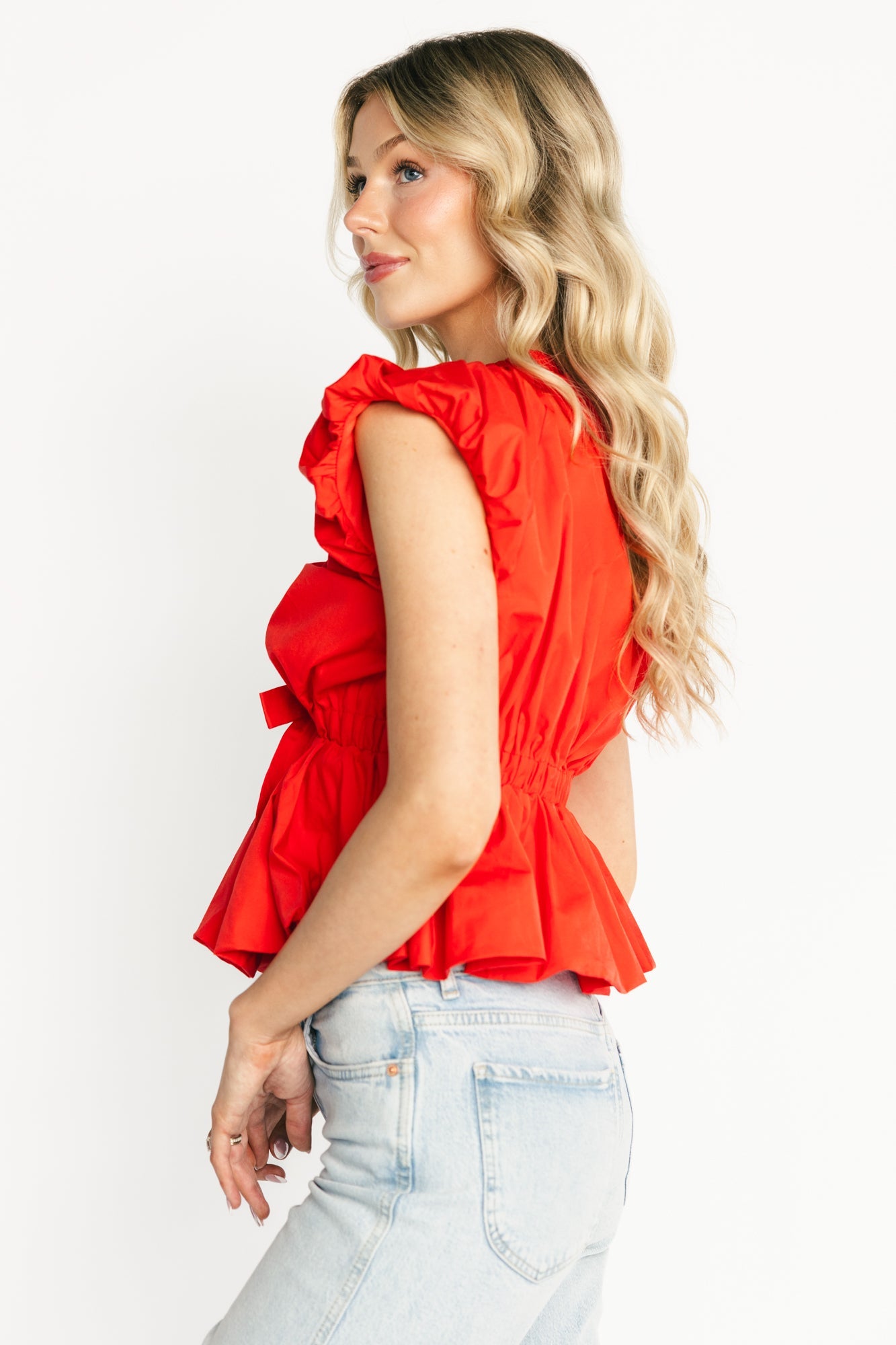 Baltic Born - Norma Ruffle Peplum Top