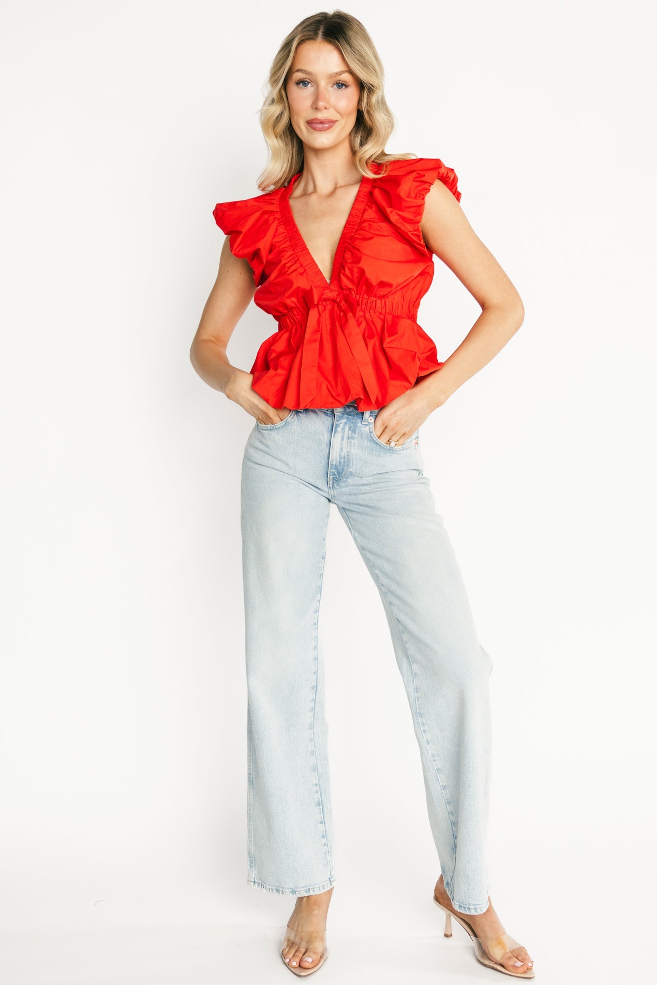 Baltic Born - Norma Ruffle Peplum Top