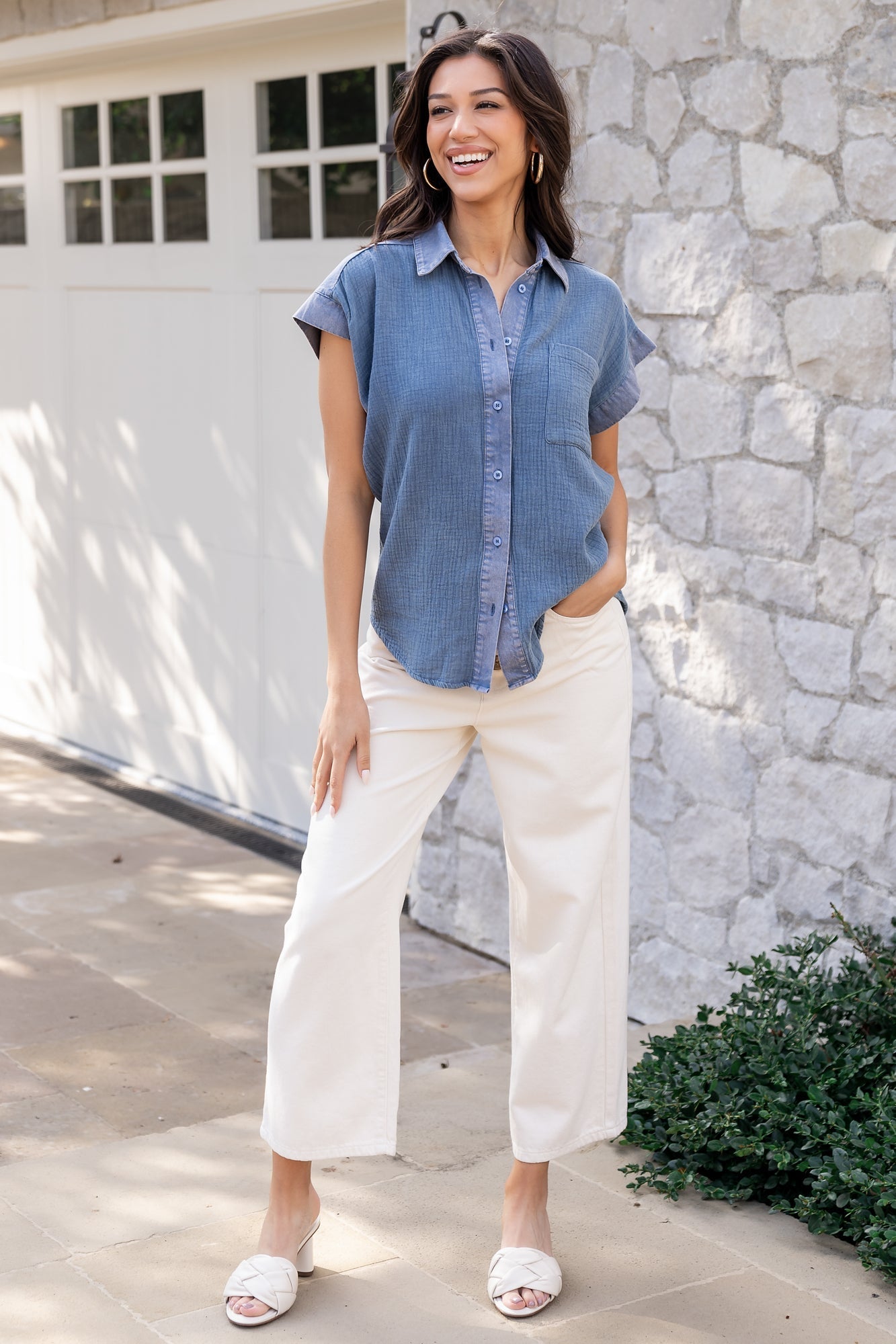 Baltic Born - Jaye Button Top