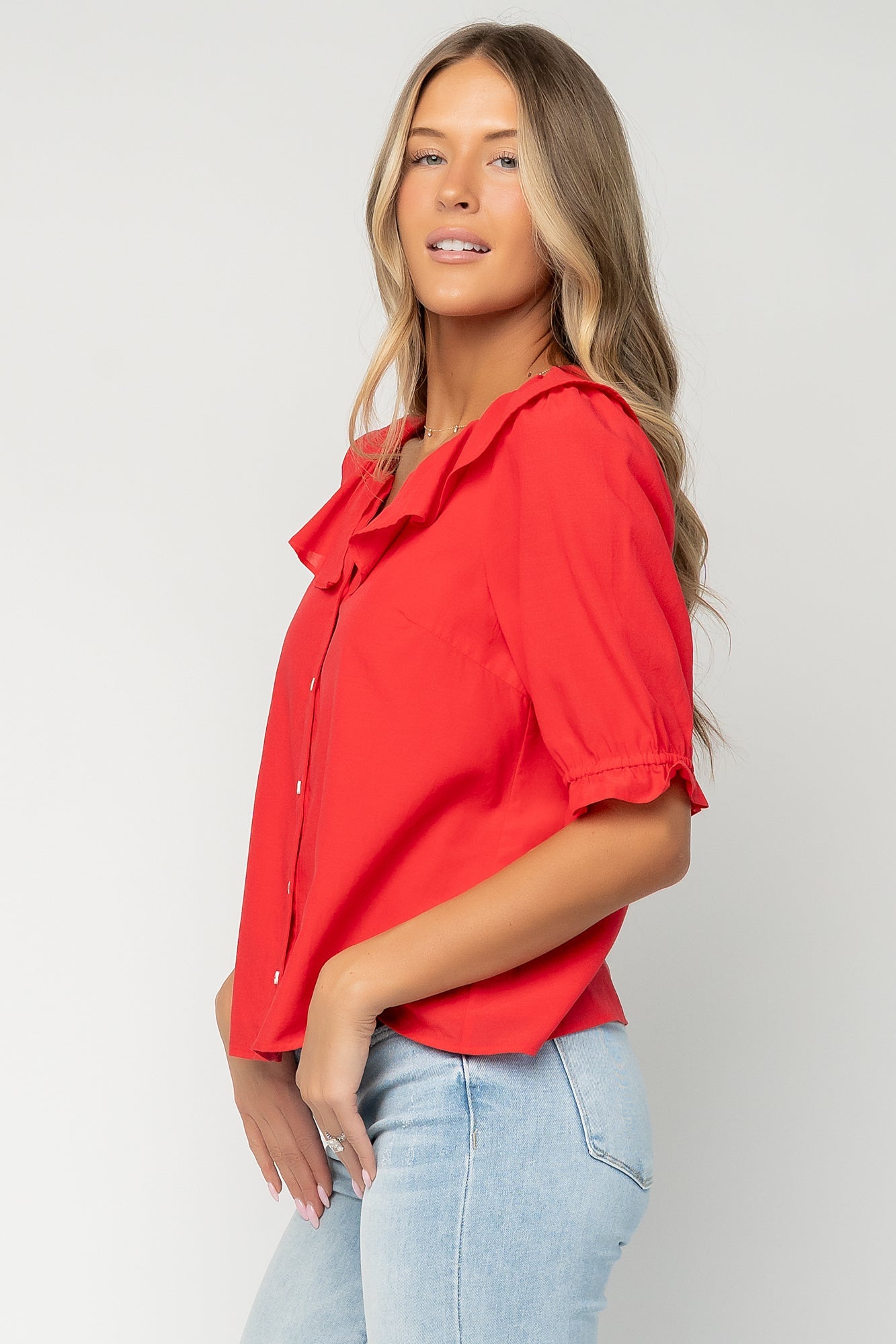 Baltic Born - Daisy Ruffle Button Up Top