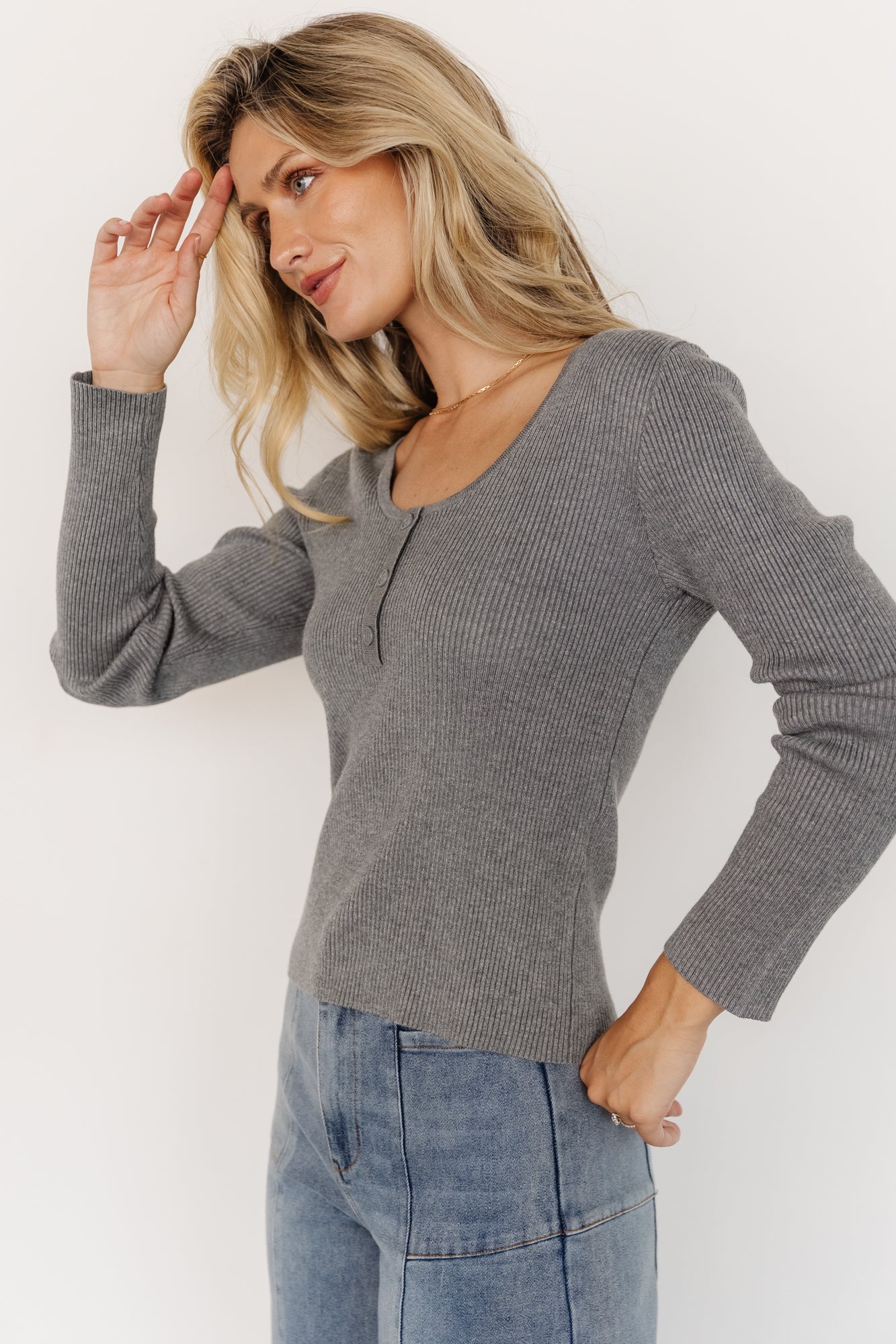 Baltic Born - Leo Ribbed Henley Top