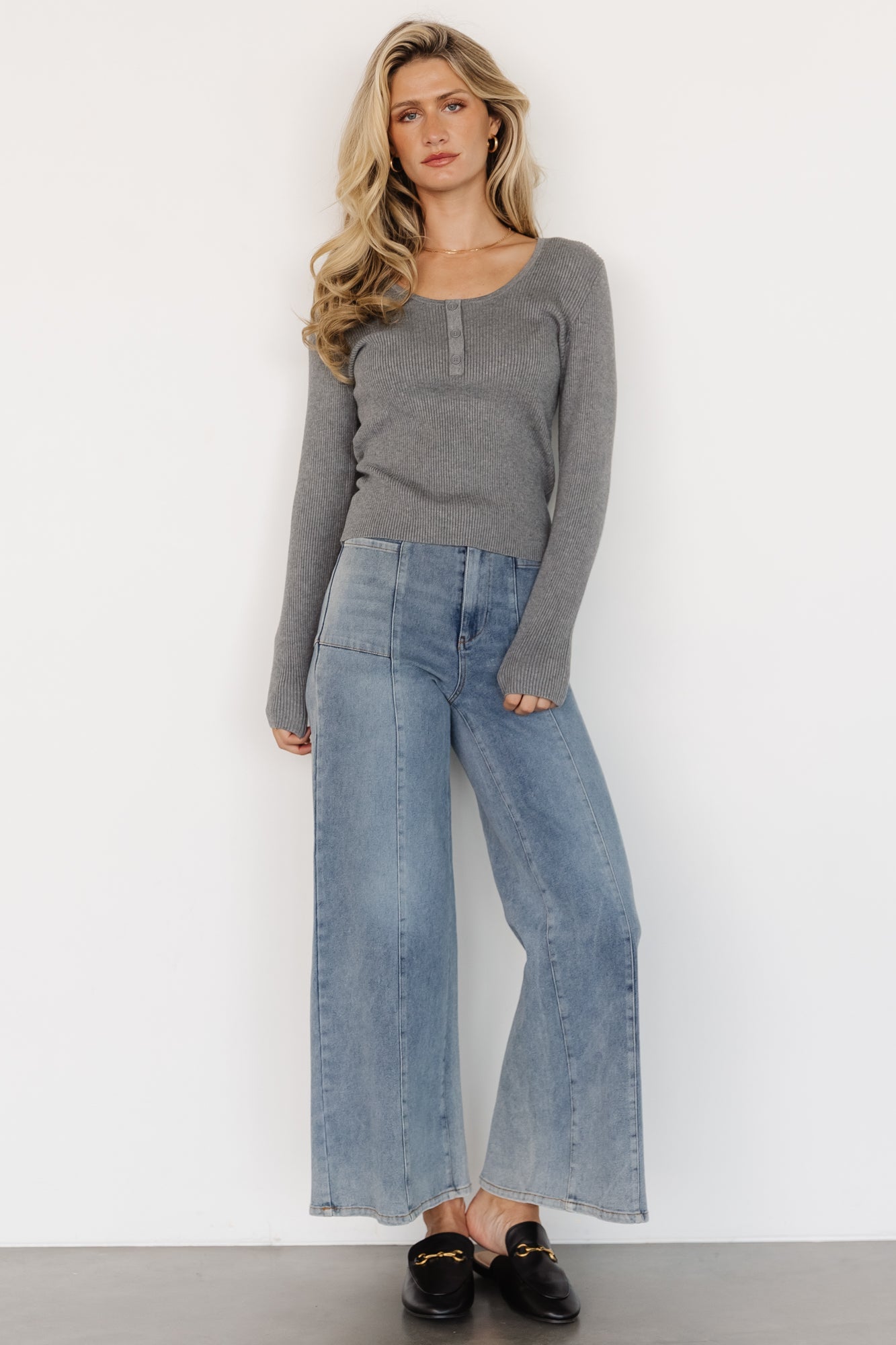 Baltic Born - Leo Ribbed Henley Top