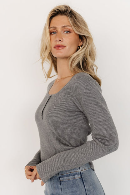 Baltic Born - Leo Ribbed Henley Top