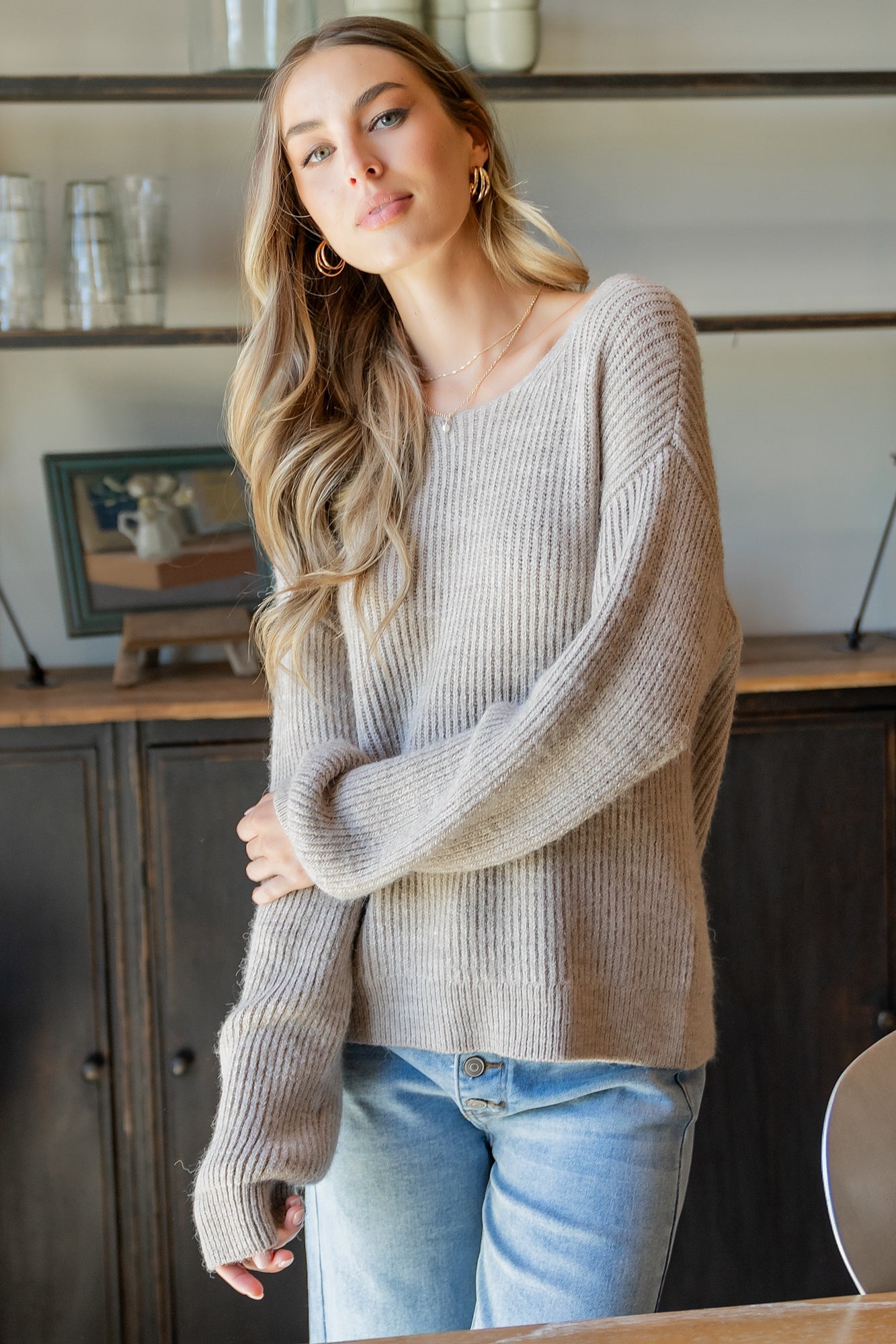 Baltic Born - Viola Tie Back Sweater