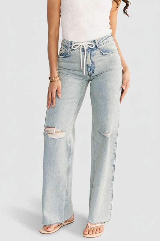 Baltic Born - Ronda Mid Rise Ripped Jeans