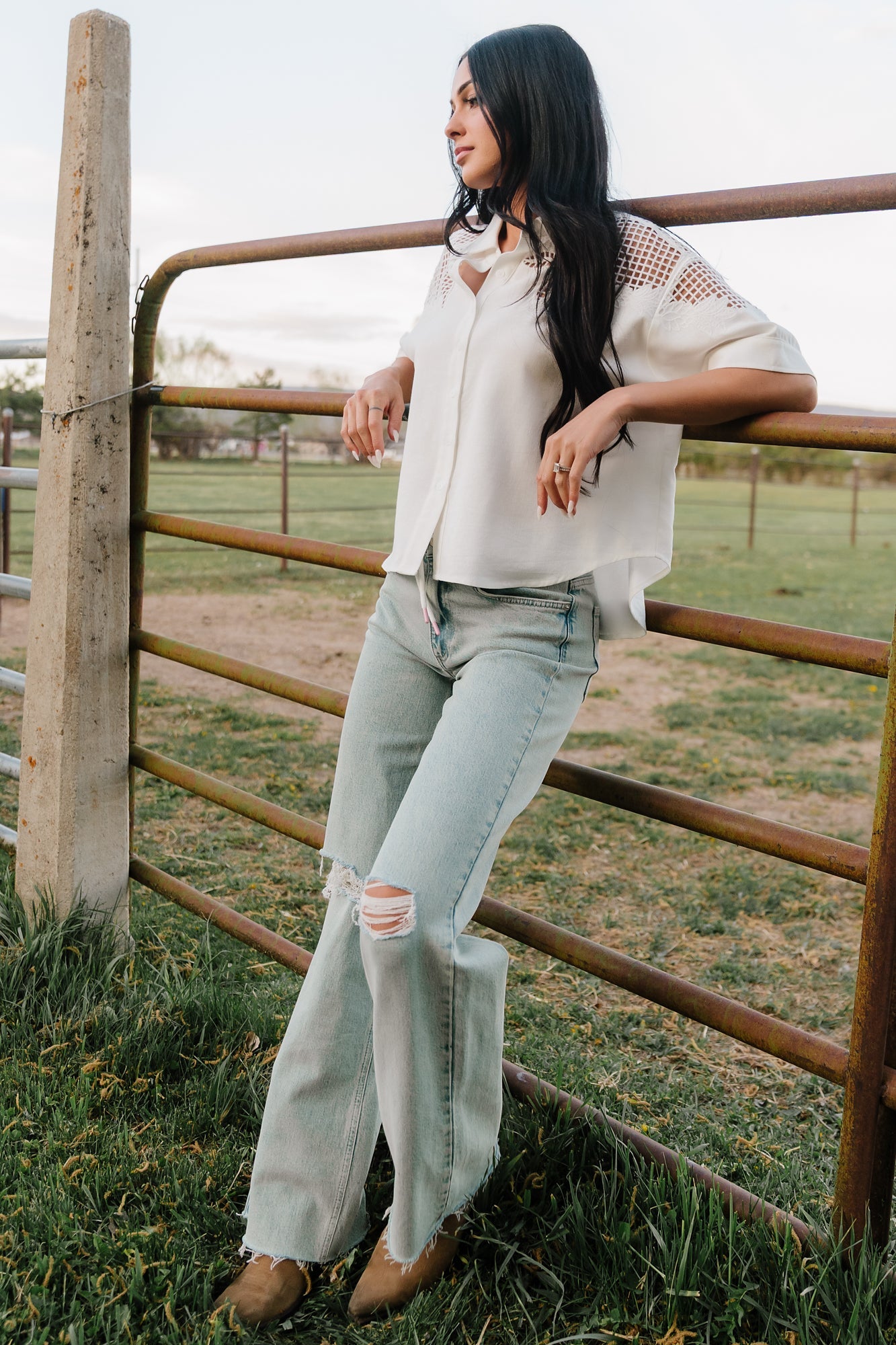 Baltic Born - Ronda Mid Rise Ripped Jeans