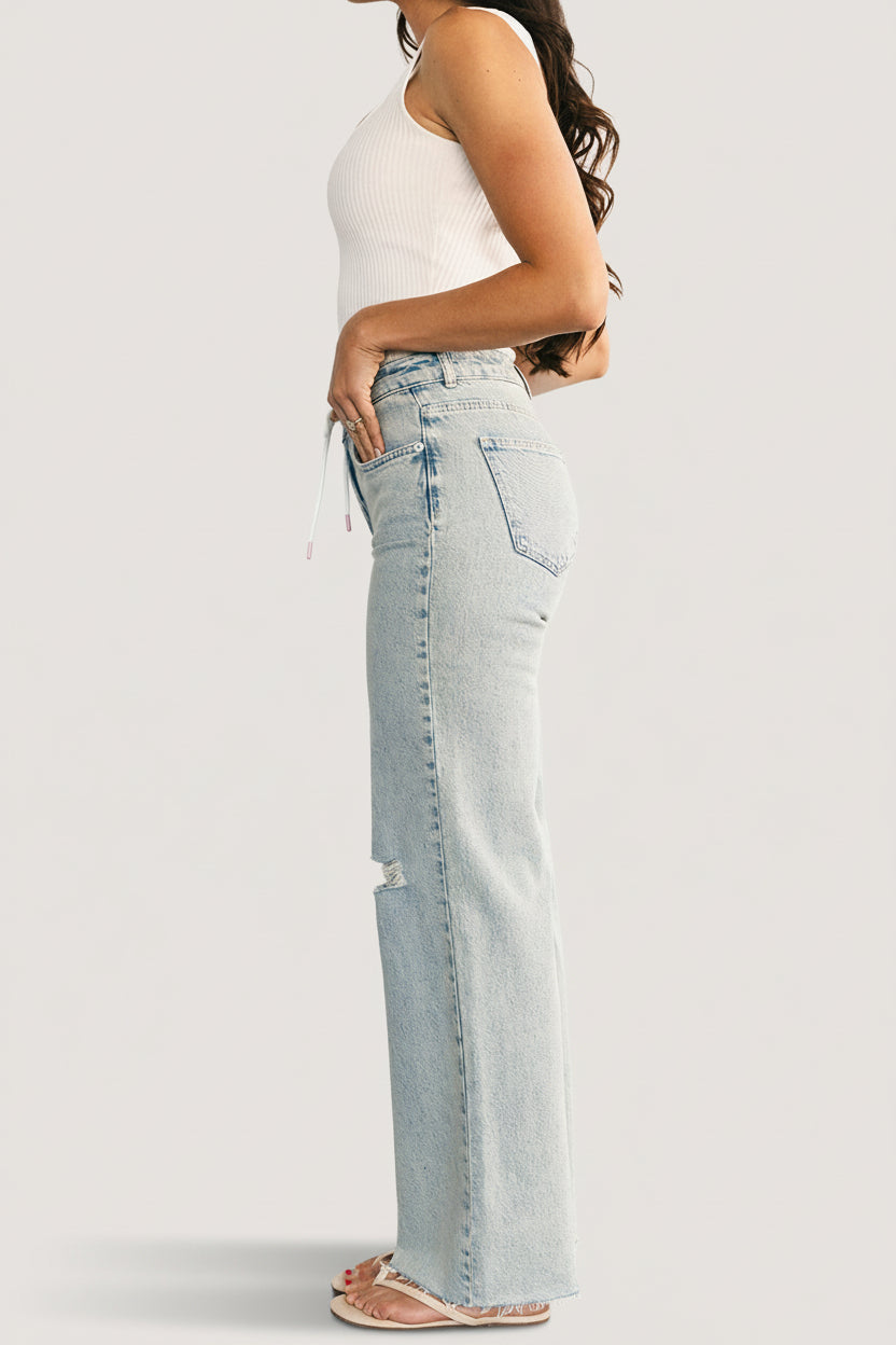 Baltic Born - Ronda Mid Rise Ripped Jeans