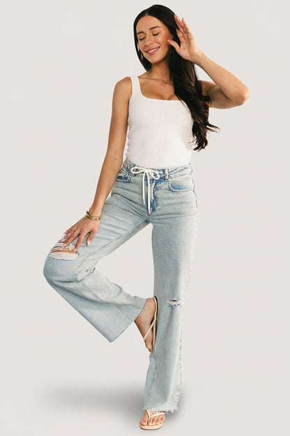 Baltic Born - Ronda Mid Rise Ripped Jeans