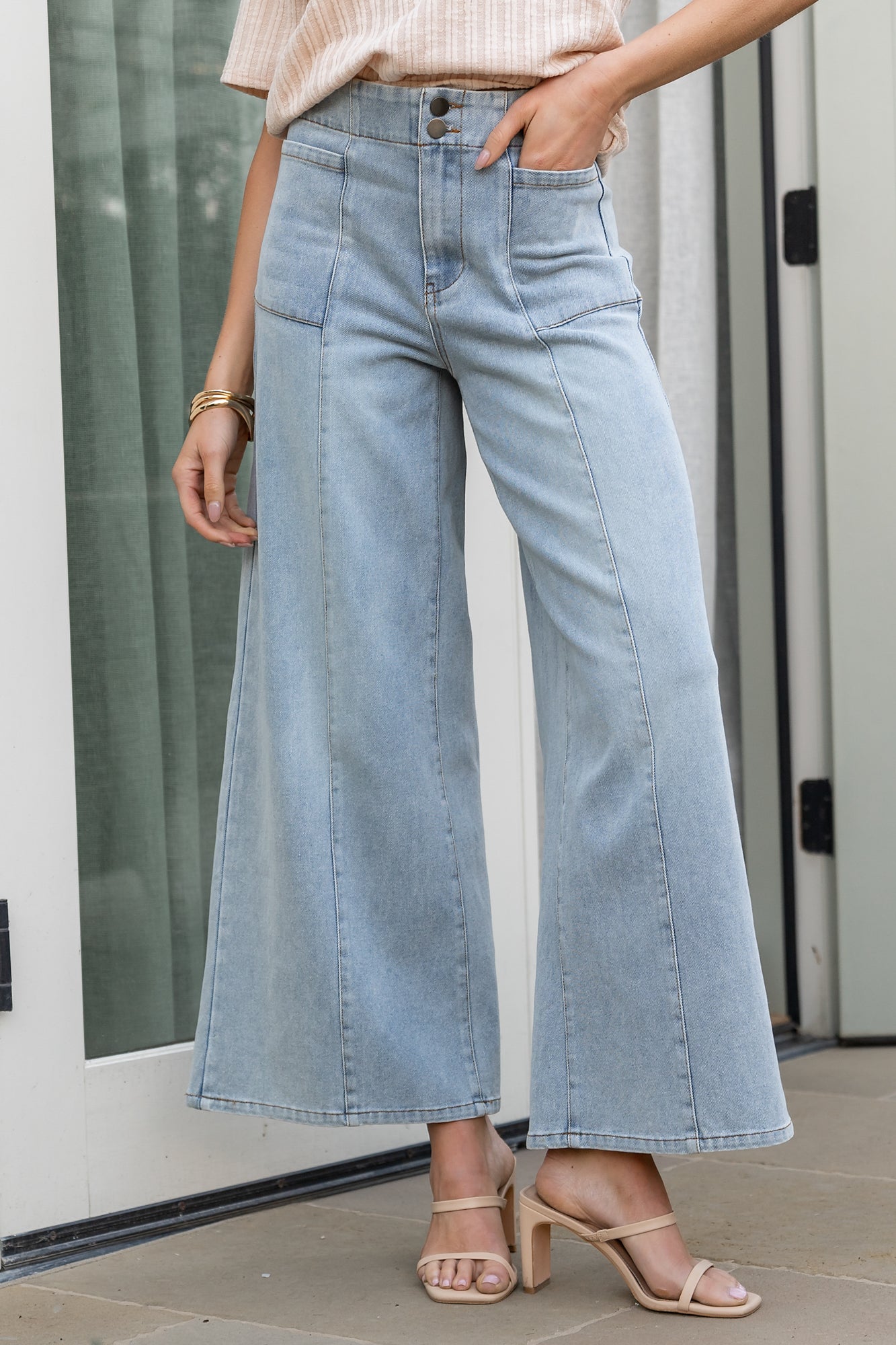 Baltic Born - Emmi Mid Rise Wide Leg Jeans