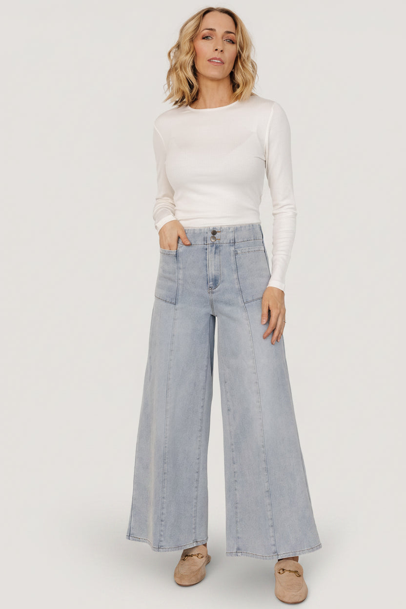Baltic Born - Emmi Mid Rise Wide Leg Jeans