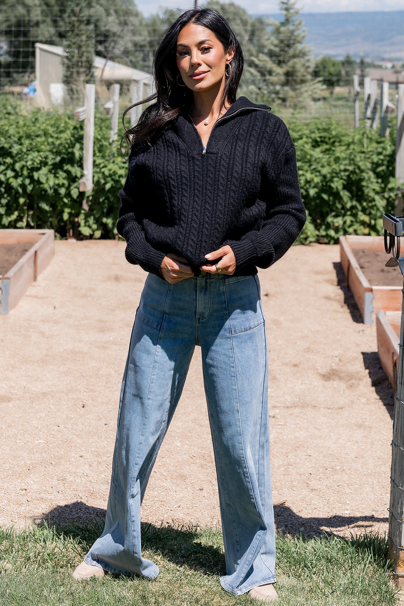 Baltic Born - Emmi Mid Rise Wide Leg Jeans