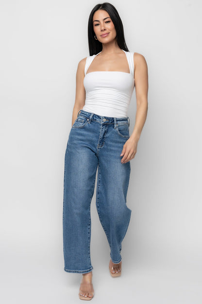 Baltic Born - Lumi High Rise Crop Barrel Jeans