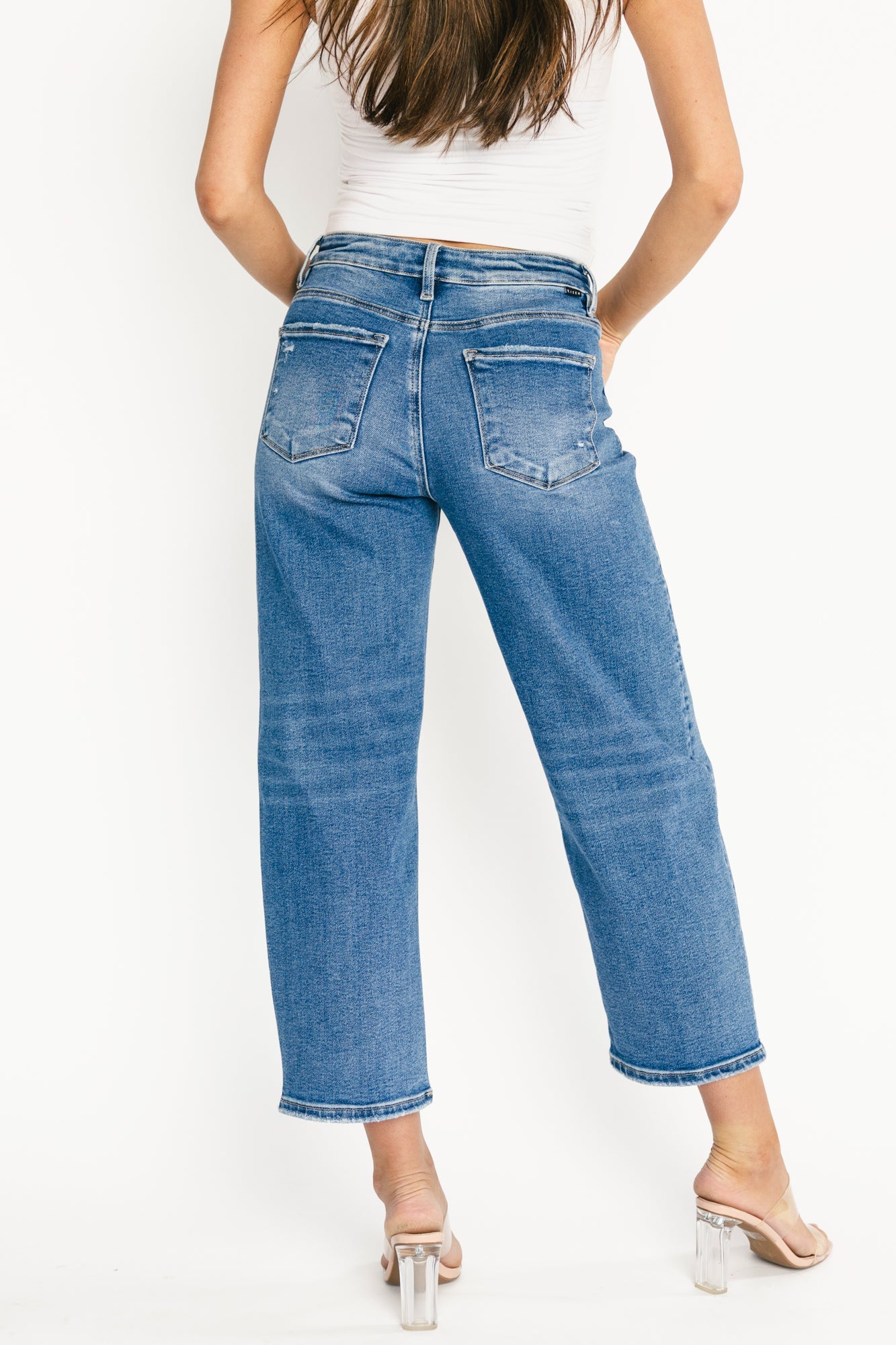 Baltic Born - Lumi High Rise Crop Barrel Jeans