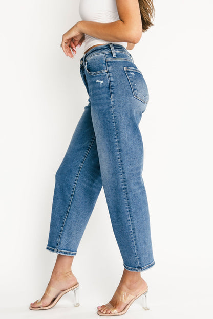 Baltic Born - Lumi High Rise Crop Barrel Jeans