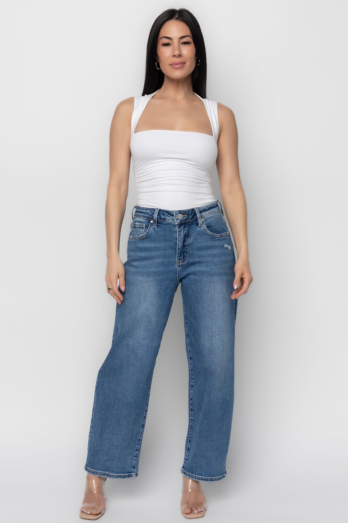 Baltic Born - Lumi High Rise Crop Barrel Jeans